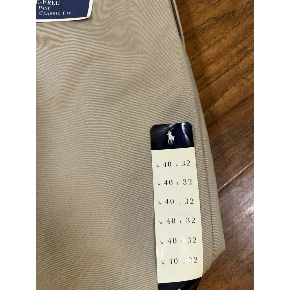 Polo Ralph Lauren Men's 40x32 Stretch Straigt fit Chino Pants Classic Cotton
